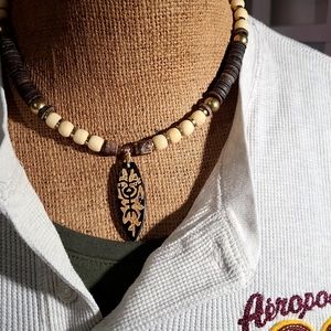 Men's One of a Kind Handmade Beaded Surfer Necklace